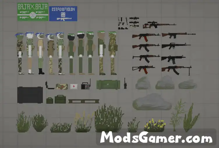 Military model collection package [characters, firearms, equipment, scene decoration, etc.] - modsgamer.com