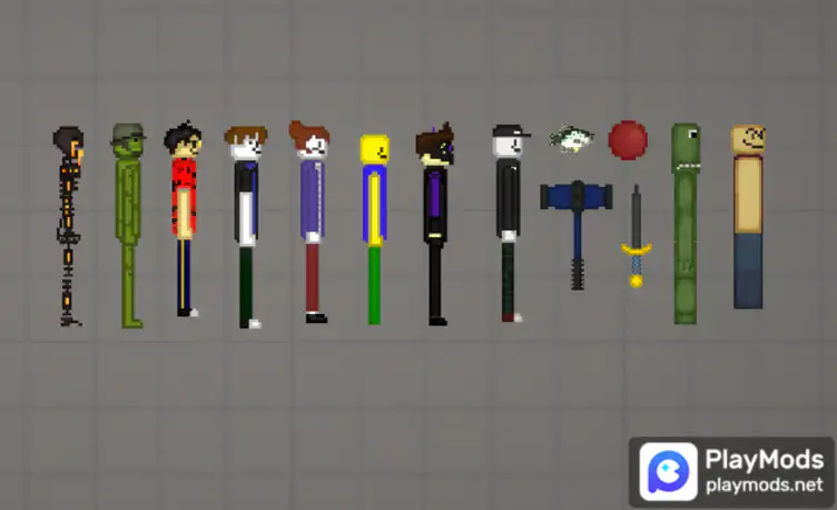 Roblox style characters and weapon mod - Mods for Melon Playground Sandbox  PG