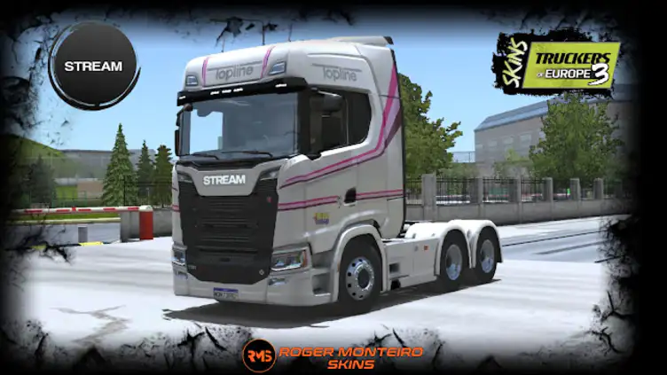 SCANIA S TOPLINE KING OF THE ROAD COM FAIXA ROSA - modsgamer.com