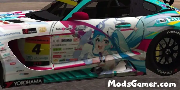 Mercedes-BENZ AMG GT3 EVO 2024 Goodsmile Racing Hatsune Miku Itasha - modsgamer.com