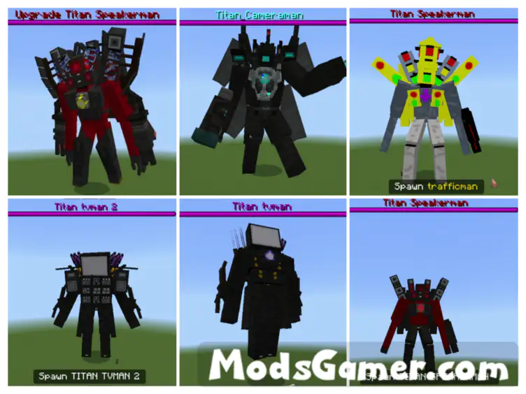 Skibidi toilet Titan Character Collection Mod - modsgamer.com