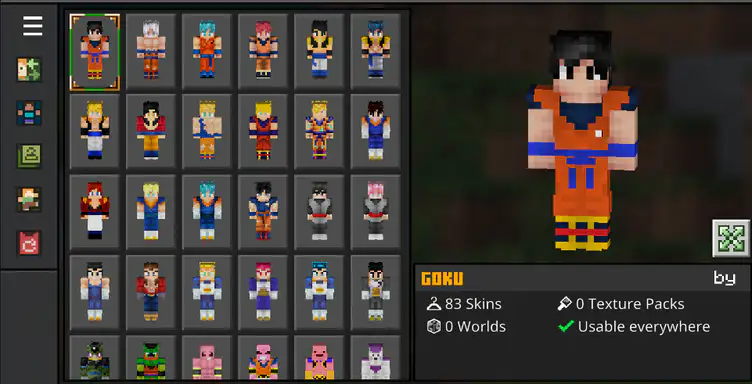 DRAGON BALL skin pack - modsgamer.com