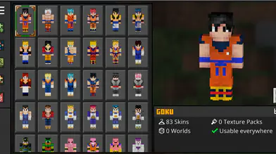 skin pack:DRAGON BALL  | modsgamer.com