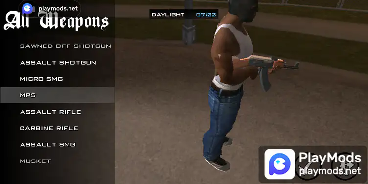 GTA San Andreas Menu Weapons v2 for Android Mod 