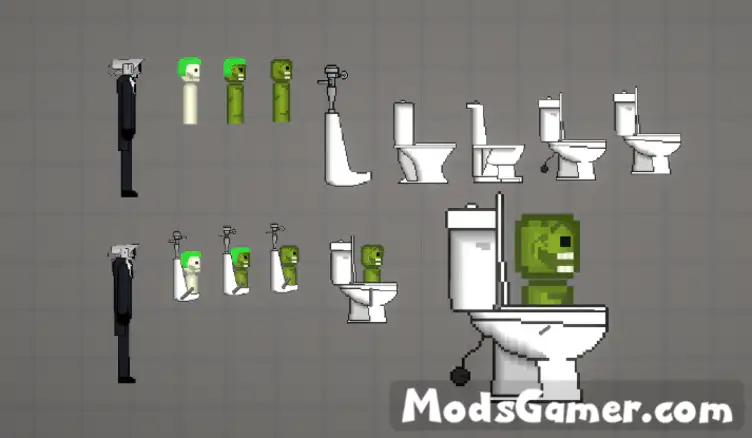 Quality Skibidi Toilet Mod For Melon Playground(100+ characters and  weapons) - Mods for Melon Playground Sandbox PG