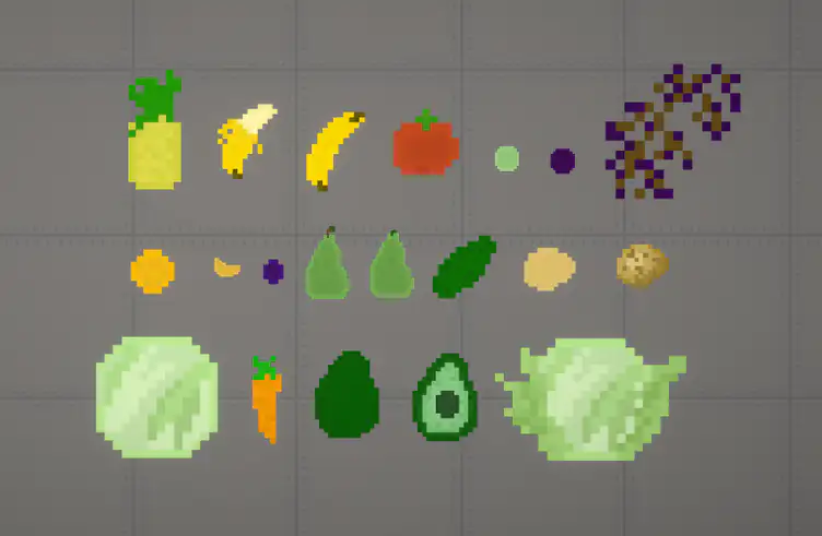 vegetables and fruits - modsgamer.com
