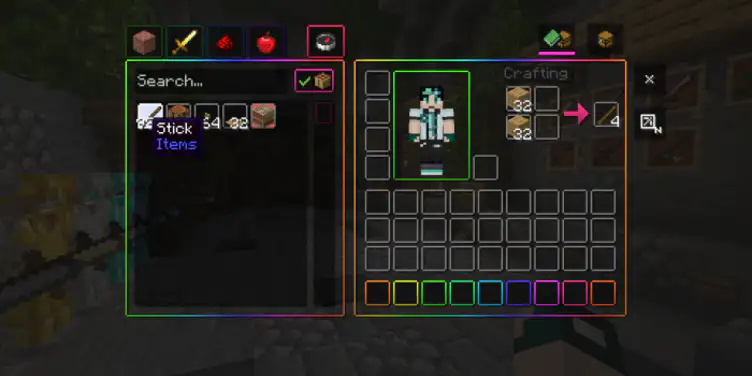 Animated RGB XP Bar + Classic Inventory GUI - modsgamer.com