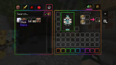 Animated RGB XP Bar + Classic Inventory GUI Texture Packs | modsgamer.com