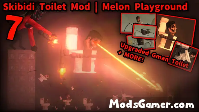MOD REVIEW SKIBIDI TOILET in Melon Playground 16.0 