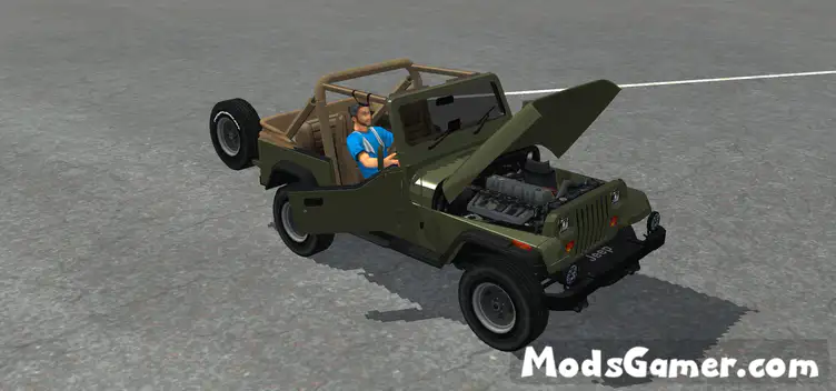 Jeep Wrangler Army Color 4×4 Mod - modsgamer.com