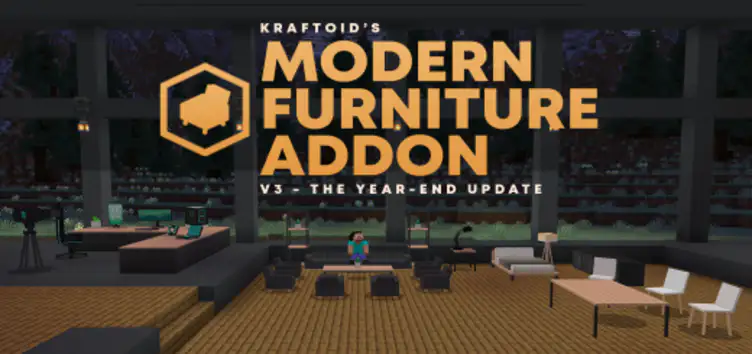 Kraftoid's Modern Furniture Addon (Craftable, Custom Blocks and More Colors!) - modsgamer.com