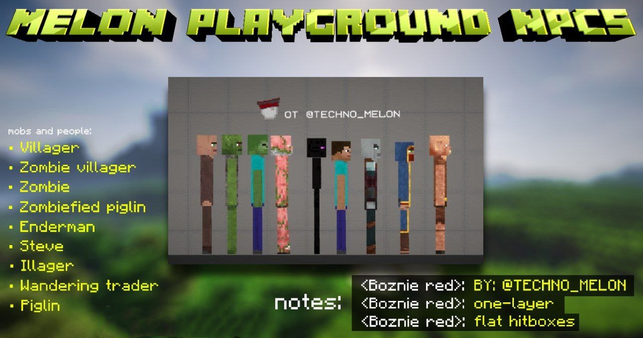 Minecraft Character Collection pack Mod - Mods for Melon Playground ...