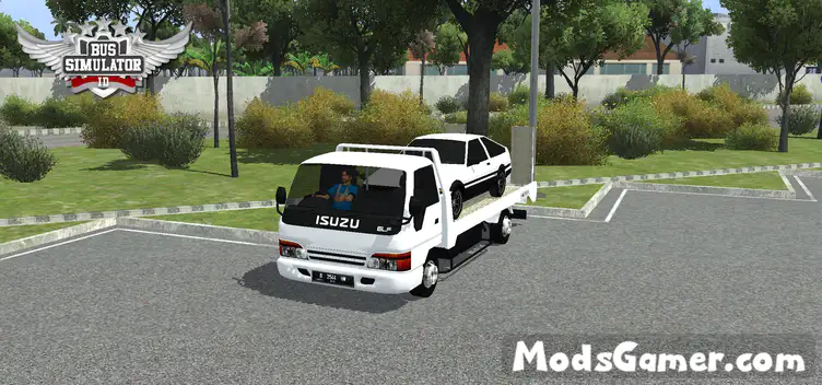 Isuzu Elf Safety Loader Truck (Towing) Mod - modsgamer.com