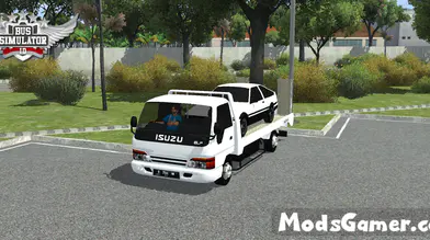 Isuzu Elf Safety Loader Truck (Towing) Mod | modsgamer.com