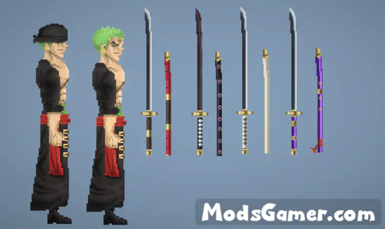 Zoro 3 Sword style Rework, Enma, Shisui, Wado, Sandai One Piece Strawhats - modsgamer.com