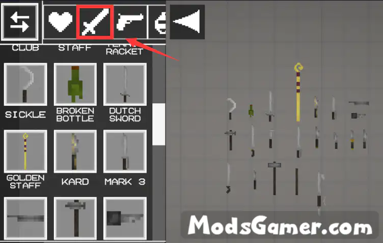 People Playground Melee Weapons Mod[8 Weapons] - Mods for Melon Playground  Sandbox PG